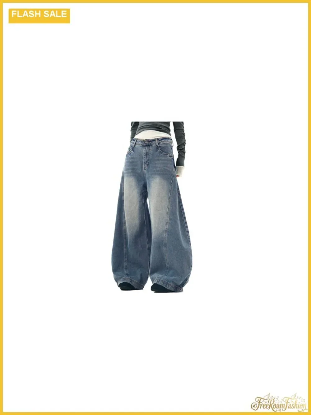 Baggy Barrel Leg Low Rise Wide Leg Jeans Women 70% Cotton Denim Pants